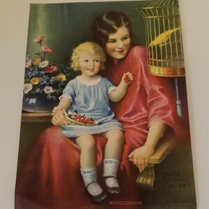 Vintage Annie Benson Muller Calendar Art Print "Everybody Happy"